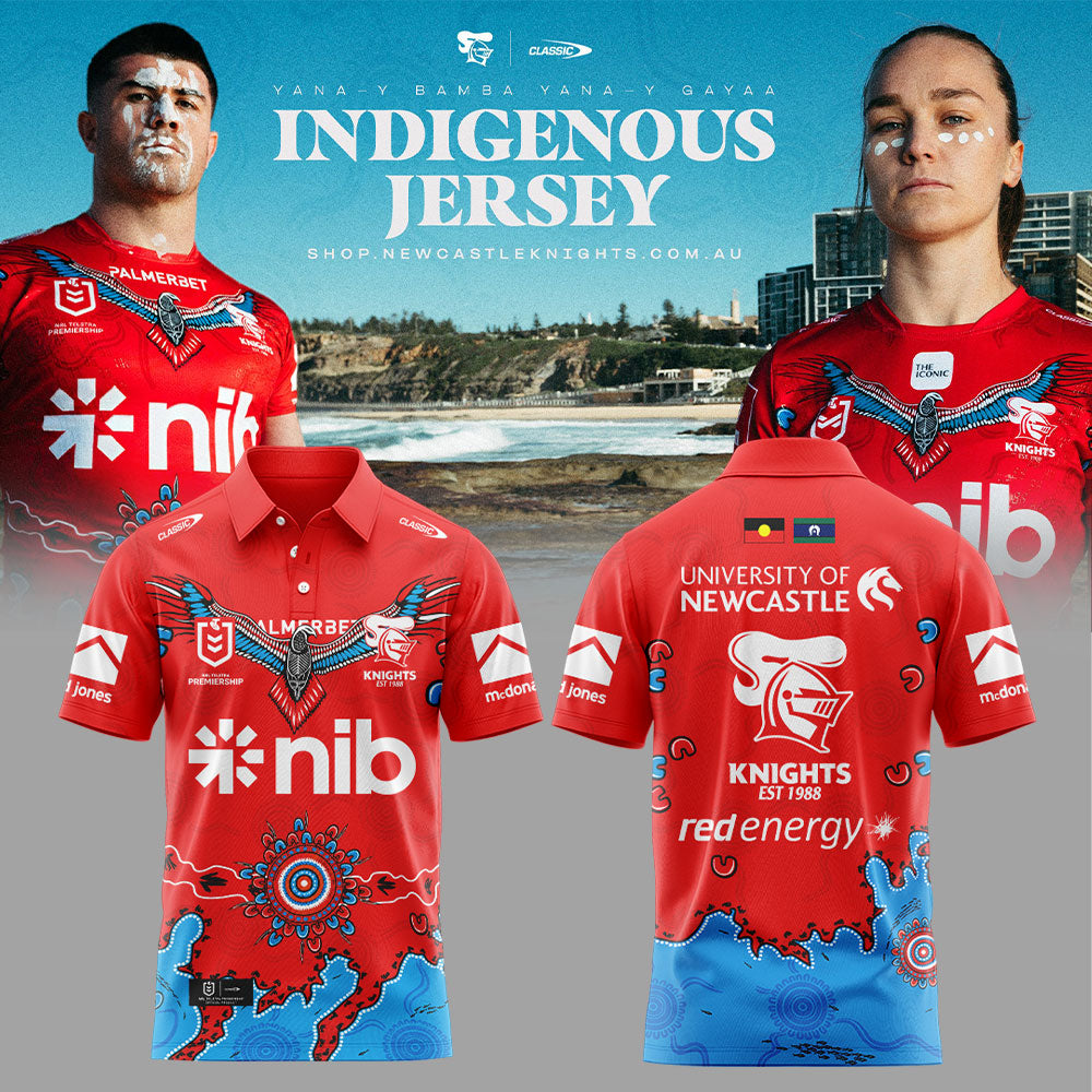 NRL x Newcastle Knights Mens 2026 Indigenous Polo