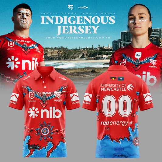 NRL x Newcastle Knights Mens 2026 Indigenous Polo