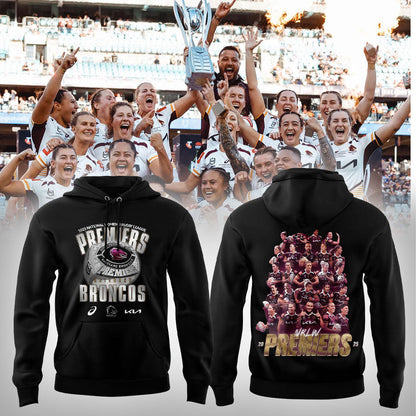 Brisbane Broncos 2025 Womens Premiers Combo Black Hoodie