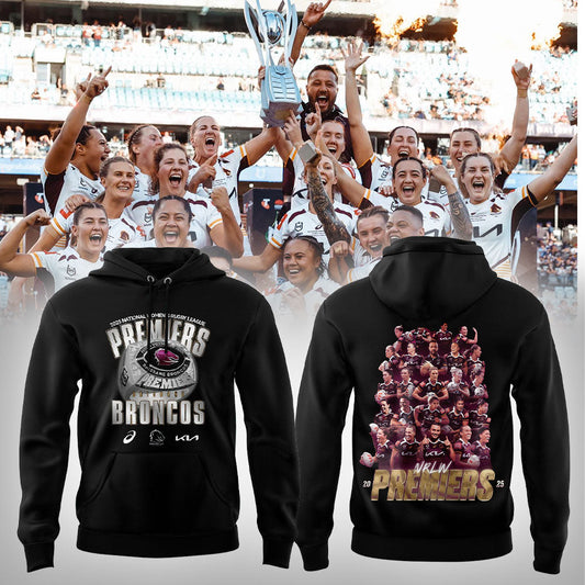 Brisbane Broncos 2025 Womens Premiers Combo Black Hoodie