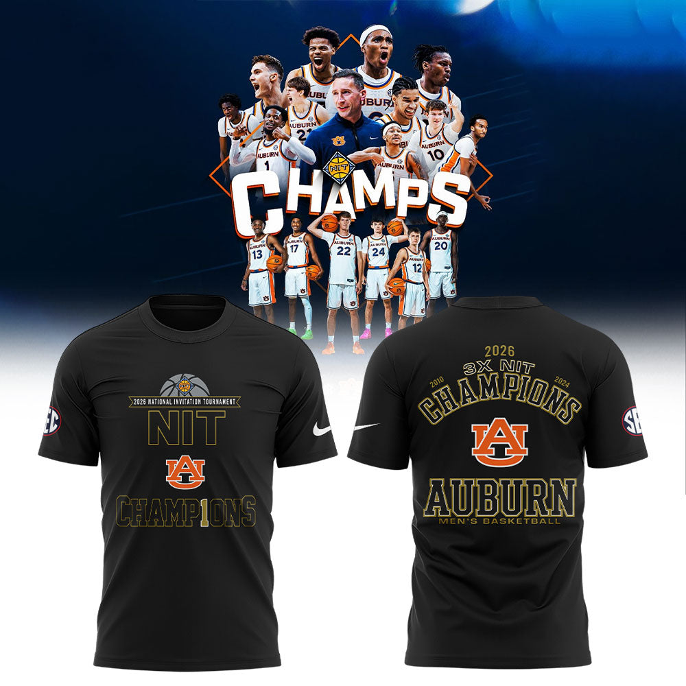 Auburn Men™s Basketball 2026 National Invitation Tournament Champions Shirt