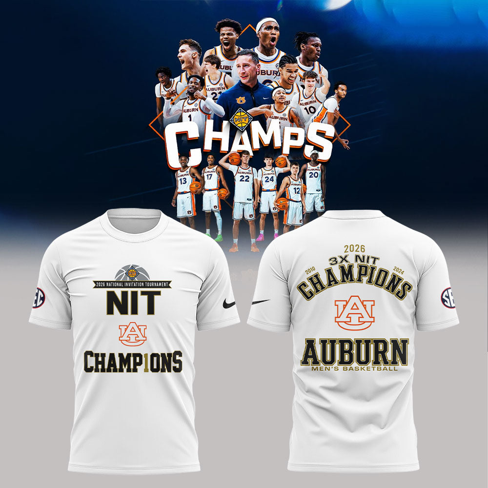 Auburn Men™s Basketball 2026 National Invitation Tournament Champions Shirt