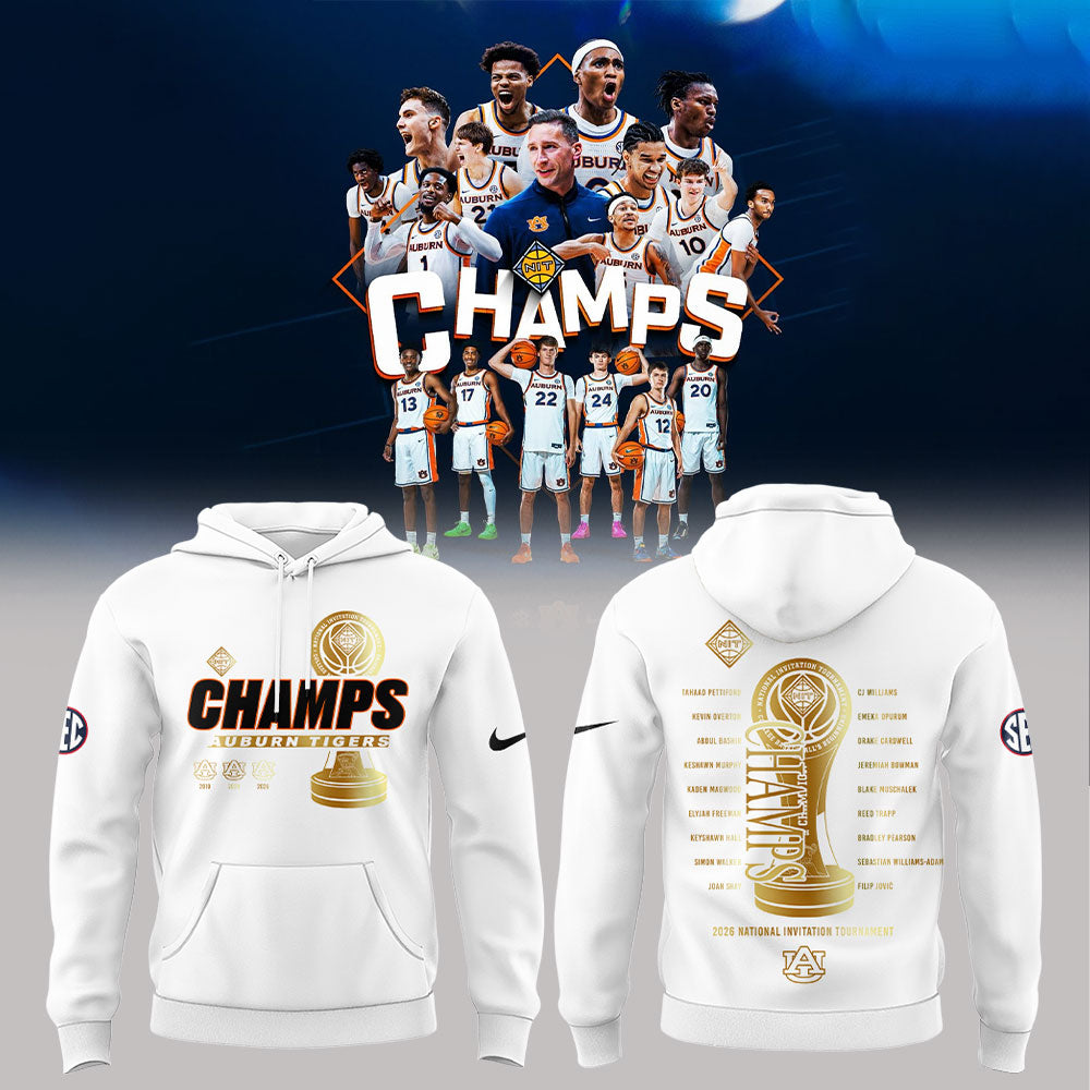 Auburn Men™s Basketball 2026 National Invitation Tournament Champions Hoodie