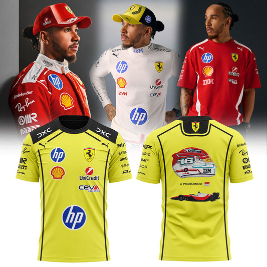 Hamilton Scuderia Ferrari Limited Edition Shirt Yellow