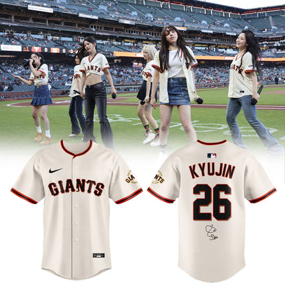 SF Giants x Kyujin NMIXX Is Loving Their Time At Oracle Park Jersey