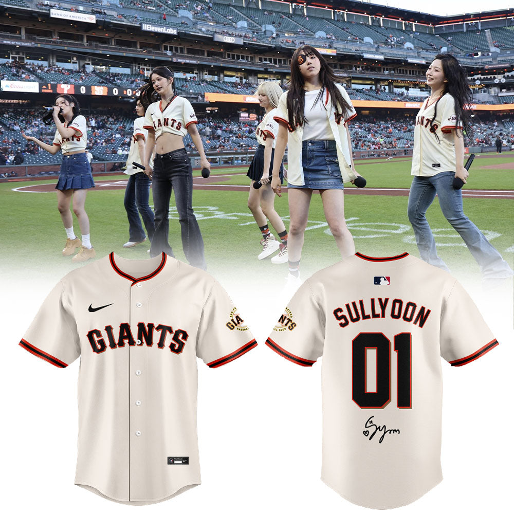 SF Giants x Sullyoon NMIXX Is Loving Their Time At Oracle Park Jersey