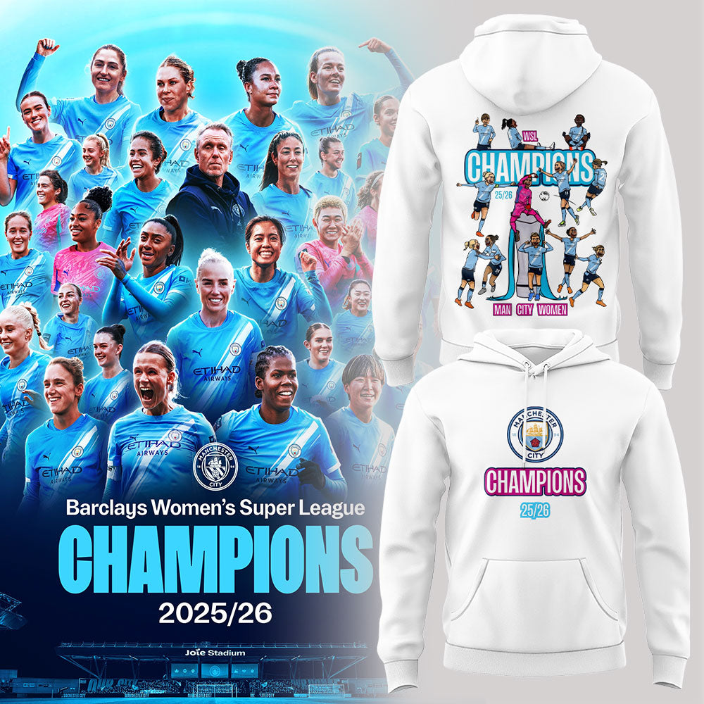 Manchester City Women Our incredible journey to the 2025/26 WSL title WSL CHAMPIONS! Hoodie White