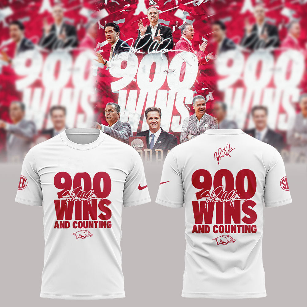 Arkansas Razorbacks Basketball Coach John Calipari 900 wins and counting Shirt V2
