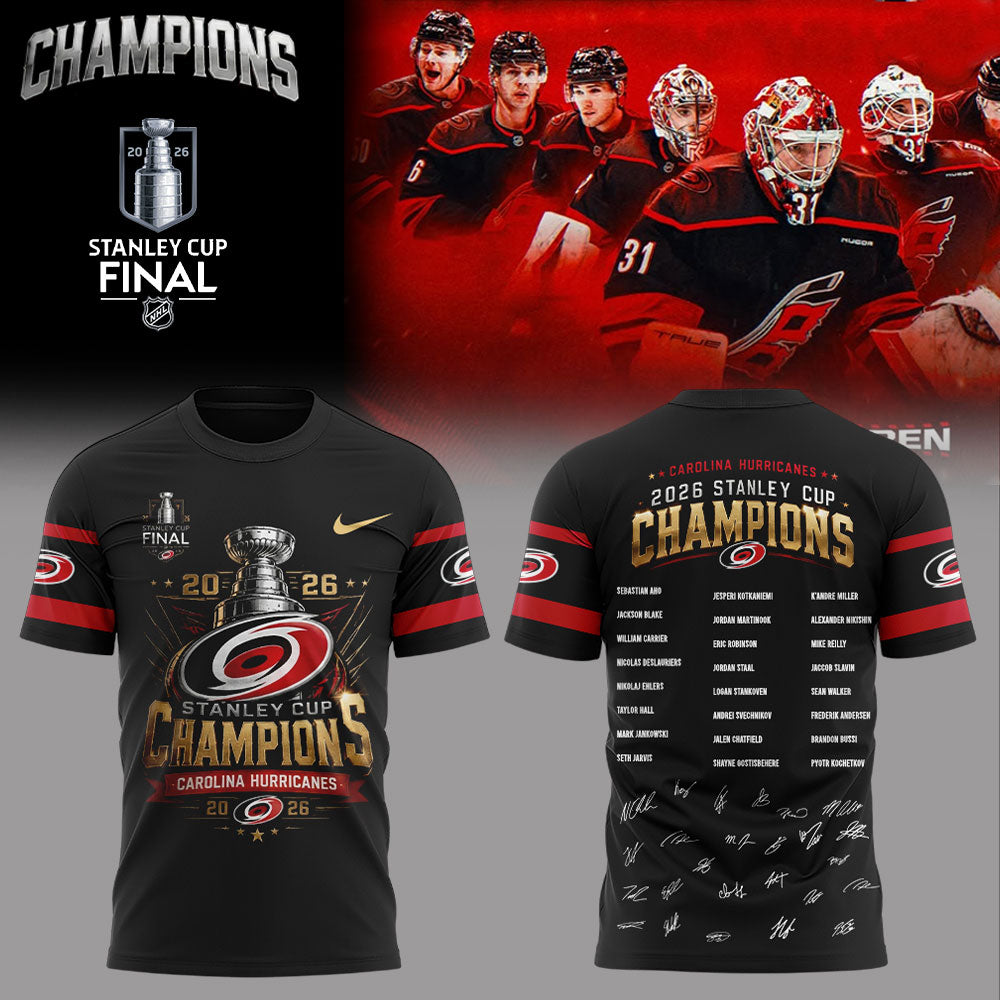 Carolina Hurricanes 2026 Stanley Cup Champions T-Shirt