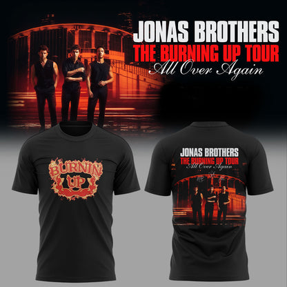 Jonas Brothers The Burning Up Tour All Over Again 2026 T-Shirt