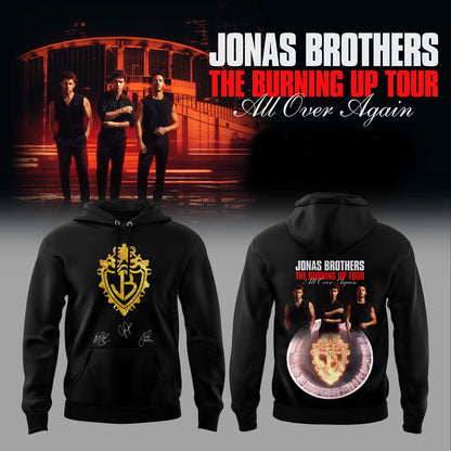 Jonas Brothers The Burning Up Tour All Over Again 2026 Hoodie