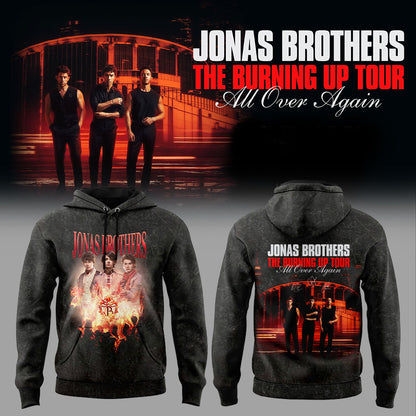 Jonas Brothers The Burning Up Tour All Over Again 2026 Hoodie