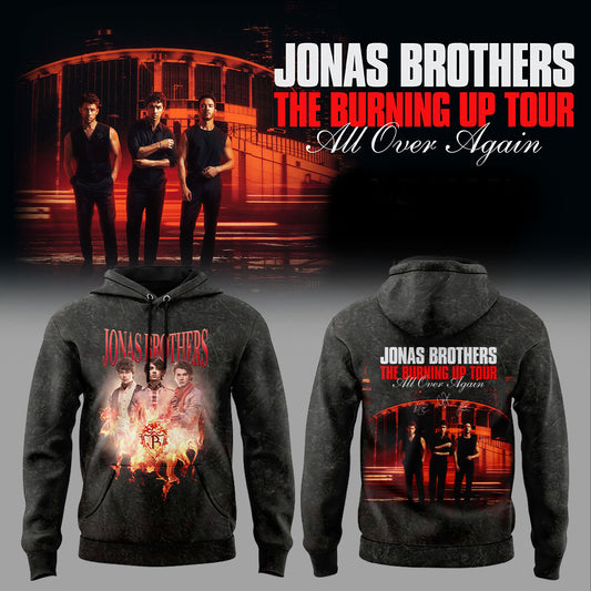 Jonas Brothers The Burning Up Tour All Over Again 2026 Hoodie