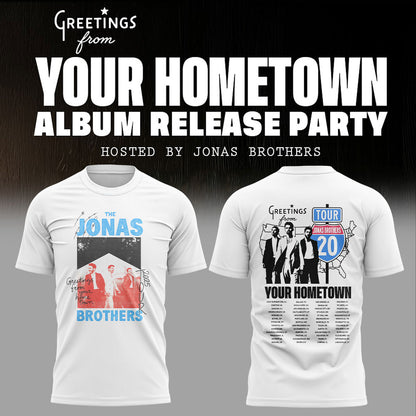 Limited Edition Greeting’s From Your Hometown Jonas Brothers Tour T-Shirt