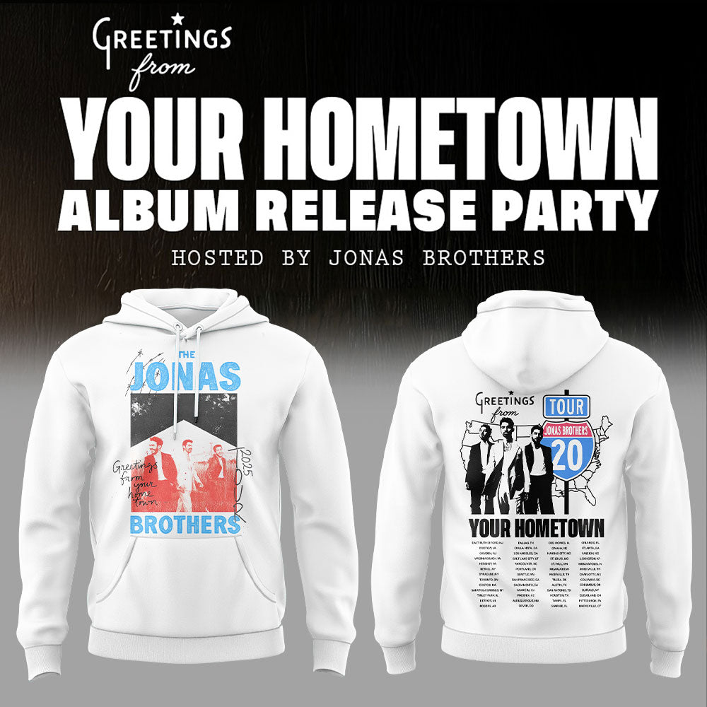 Limited Edition Greeting’s From Your Hometown Jonas Brothers Tour Hoodie