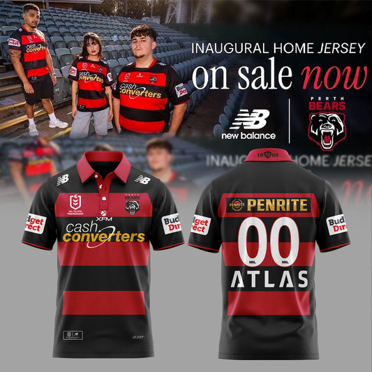 Perth Bears 2027 Home Limited Polo Custom Number