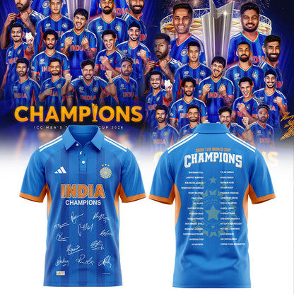 Cricket India 2026 T20 World Cup Champions Polo