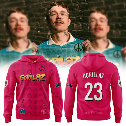 Gorillaz The Mountain Tour (2026–2027) Pink Limited Hoodie