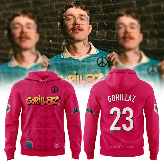 Gorillaz The Mountain Tour (2026–2027) Pink Limited Hoodie