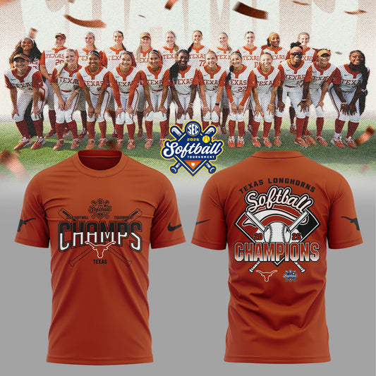 Texas Longhorns 2026 SEC Softball Tournament Champions Locker Room Shirt Orange