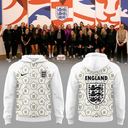 Special Pre-Match Shirts For The England Women’s National Team To Commemorate Their 500th Game 2026-2027 500th Hoodie White