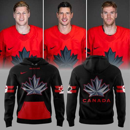 Hockey Canada New Uniforms for 2026 Winter Olympics Combo Black Hoodie