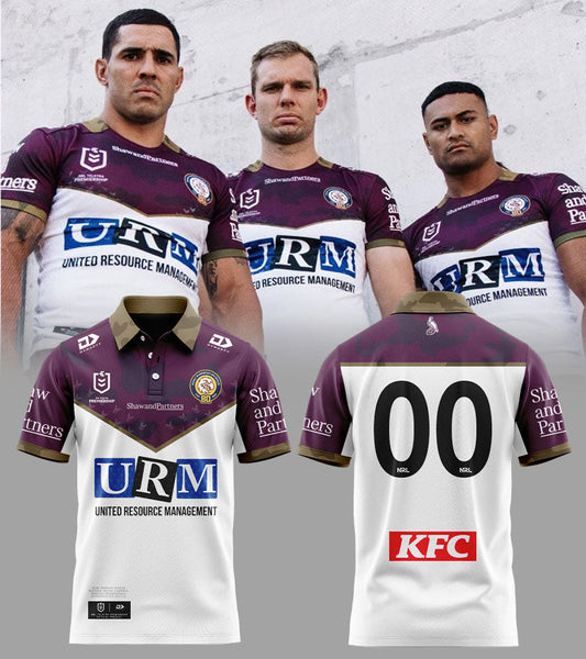 Manly Warringah Sea Eagles ANZAC Round Jersey 2026 Polo Custom Number