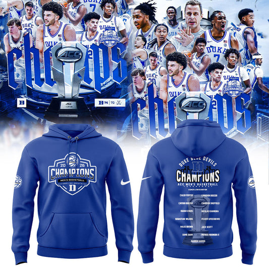 Duke Blue Devils 2026 T.Rowe Price ACC Men™s Basketball Tournament Champions Blue Hoodie