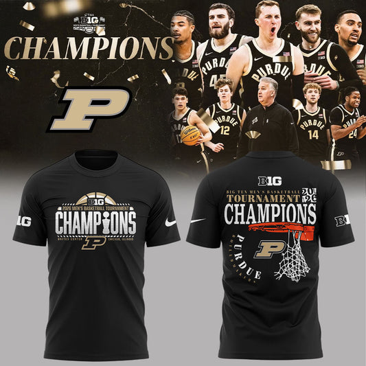 Purdue Boilermakers 2026 Big Ten Men™s Basketball Tournament Champions Shirt Black