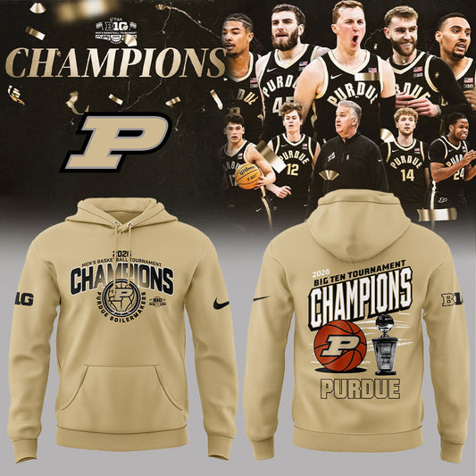 Purdue Boilermakers 2026 Big Ten Men™s Basketball Tournament Champions Hoodie