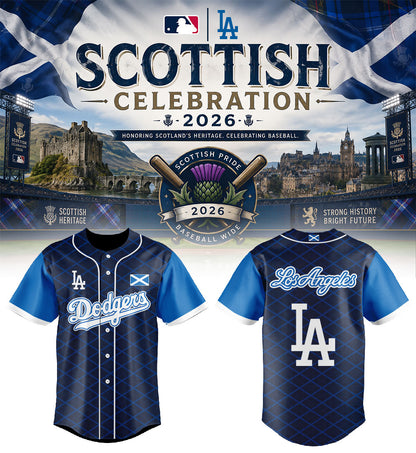 Los Angeles Dodgers Scottish Celebration 2026 Jersey