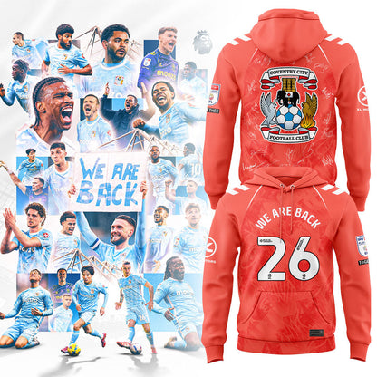Coventry City WE ARE PREMIER LEAGUE Limited Edition Hoodie Orange Signature