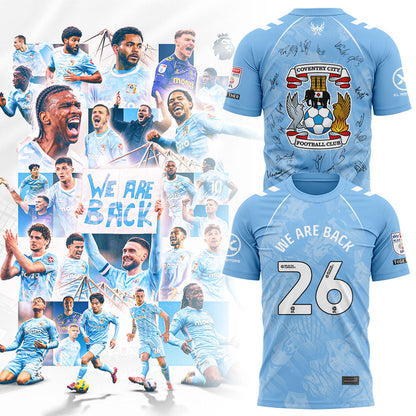 Coventry City WE ARE PREMIER LEAGUE Limited Edition Shirt Blue Signature V2
