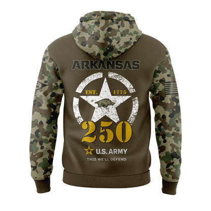 Arkansas U.S. Army’s 250th Celebration Hoodie