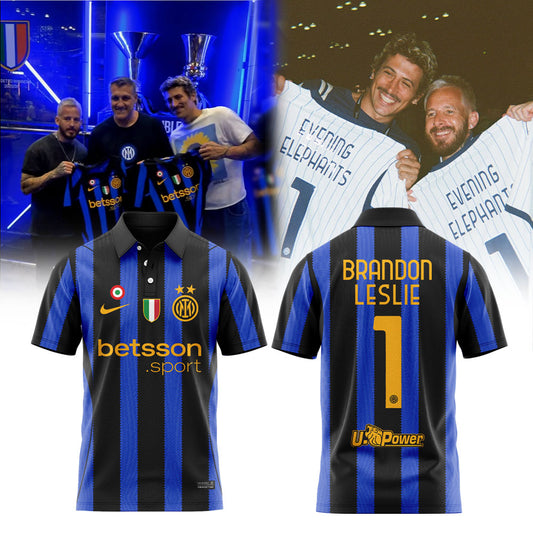 Evening Elephants THANK YOU FOR HAVING US Inter Milan x Brandon Leslie Limited Polo