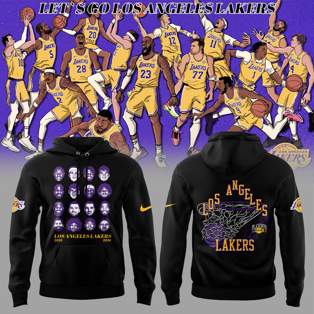 LA Lakers It’s go time. Playoff details Hoodie Black V2