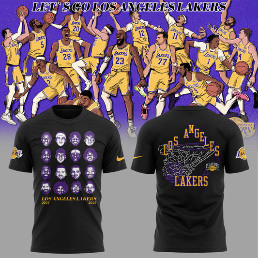 LA Lakers It’s go time. Playoff details Shirt Black V2