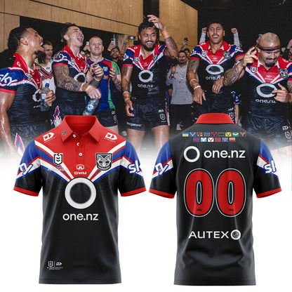 New Zealand Warriors 2026 Kotahitanga Polo Custom Number