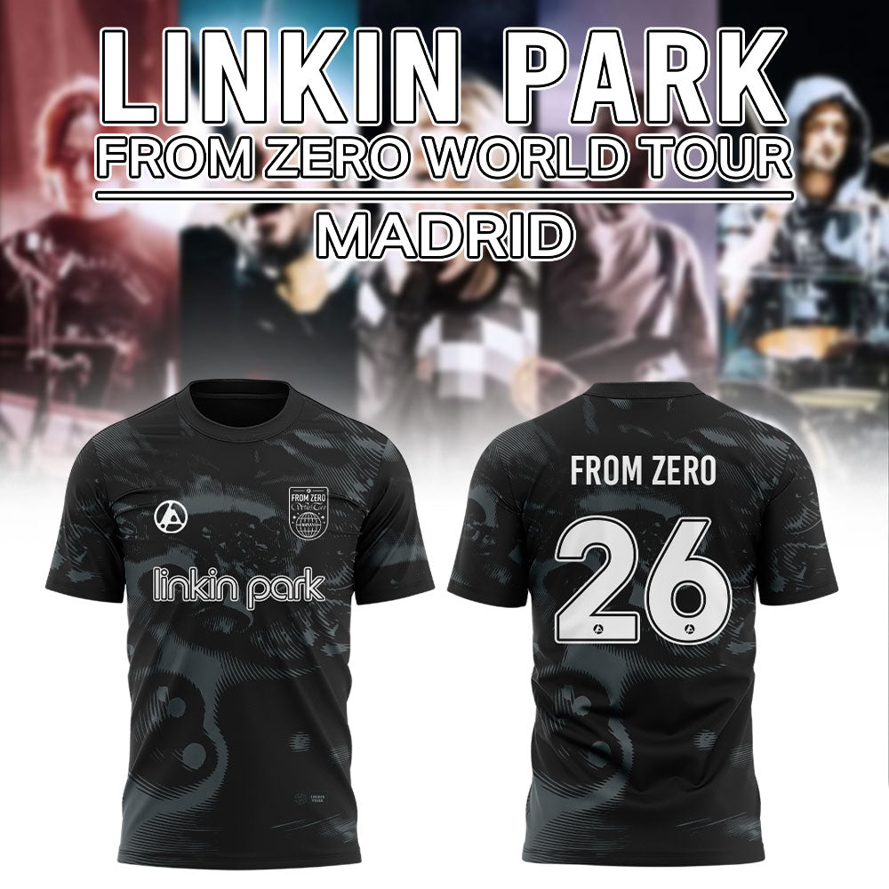 Linkin Park Official From Zero World Tour Madrid – the limited edition LPPL Football Shirt Custom Name, Number