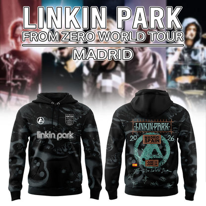 Linkin Park Official From Zero World Tour Madrid – the limited edition LPPL Football Hoodie