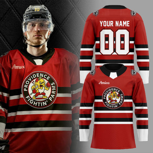 P Bruins Fightin Parms Strike Back Hockey Jersey Custom Name, Number