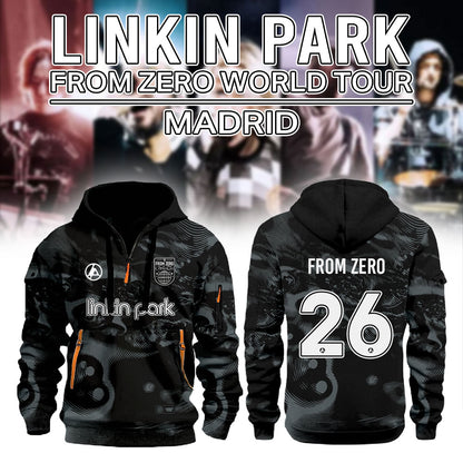 Linkin Park Official From Zero World Tour Madrid – the limited edition LPPL Football Hoodie