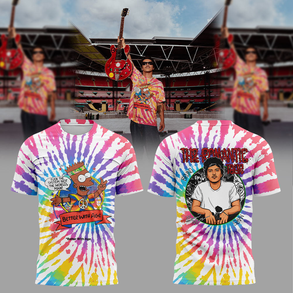 Bruno Mars performs at Wembley Stadium, London. Shirt
