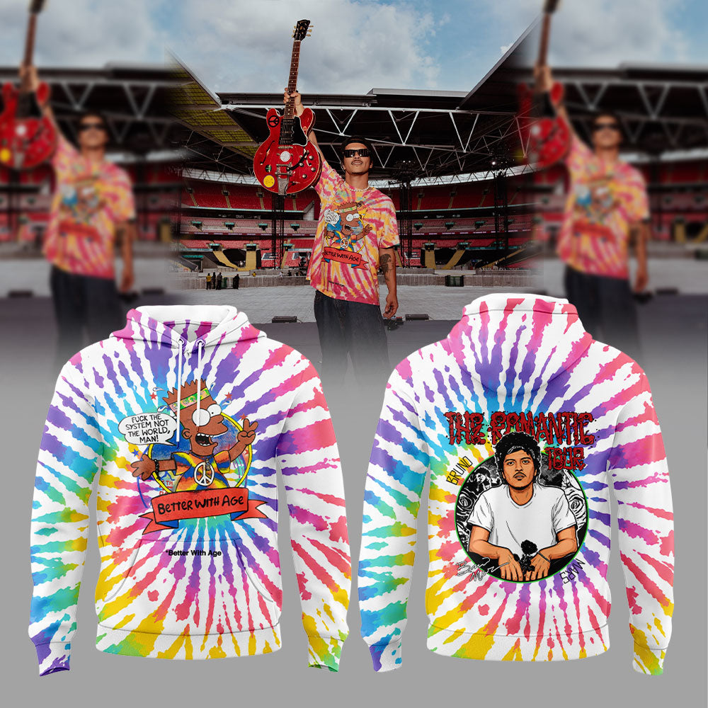 Bruno Mars performs at Wembley Stadium, London. Hoodie