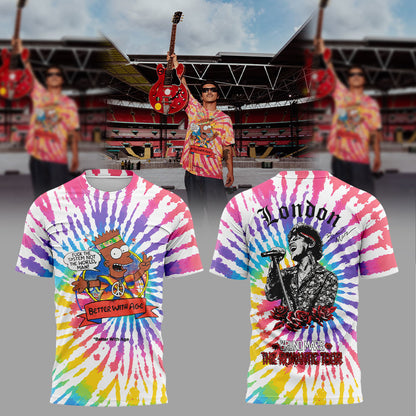 Bruno Mars performs at Wembley Stadium, London. Shirt