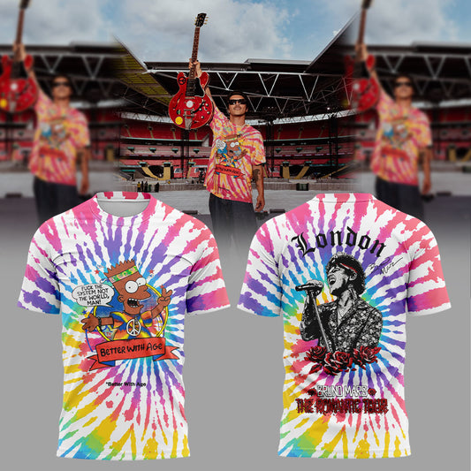 Bruno Mars performs at Wembley Stadium, London. Shirt