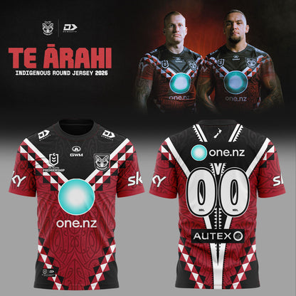 New Zealand Warriors indigenous Round Jersey 2026 – Te Ārahi Shirt Custom Number