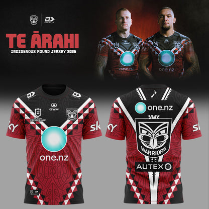 New Zealand Warriors indigenous Round Jersey 2026 – Te Ārahi Shirt
