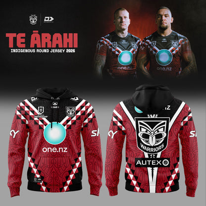 New Zealand Warriors Indigenous Round 2026 – Te Ārahi Hoodie