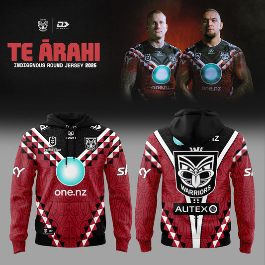 New Zealand Warriors Indigenous Round 2026 – Te Ārahi Hoodie